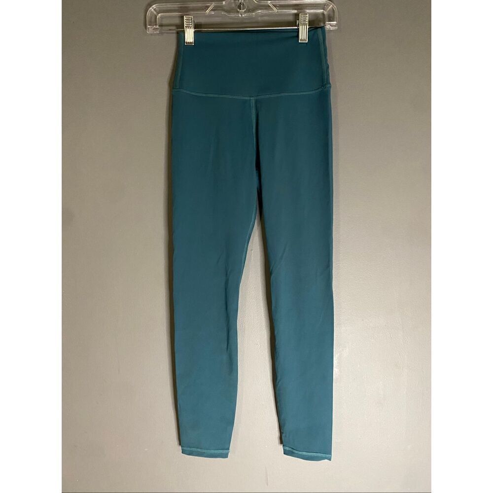Esoft Green Blue Lycra High Waisted Leggings Size XS NWOT